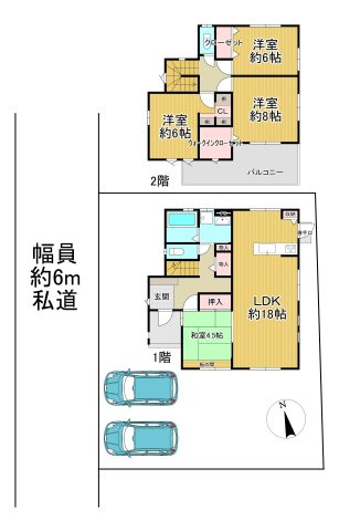 本庄市見福　令和3年築の間取り