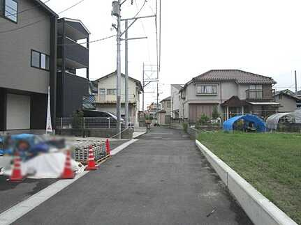 安佐南区中筋３丁目の前面道路含む現地写真