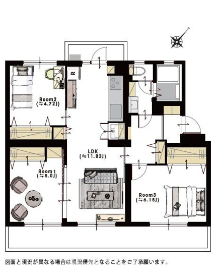 【間取り】 | みつわ台団地3丁目　2号棟