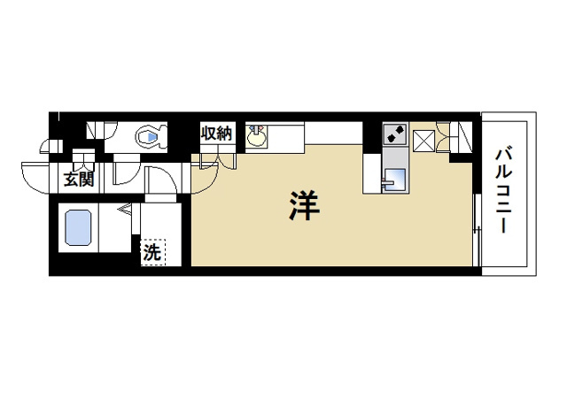 レオネクストコミンチャーレ九条の間取り|カウンターキッチンのあるお部屋です