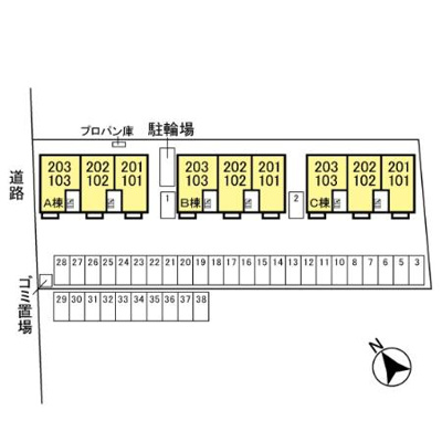 【区画図】 | エトワール キューブ Ｂ