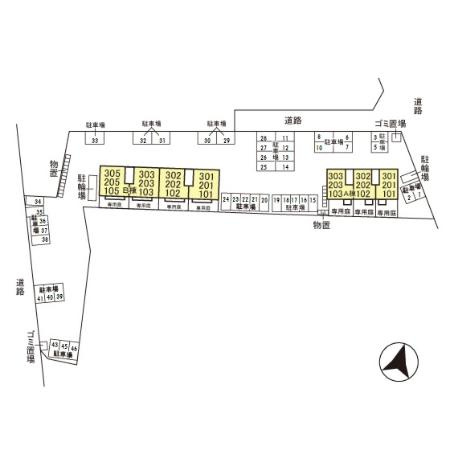 【区画図】 | グランドキャッスルＦＵＫＵＣＨＩ Ａ