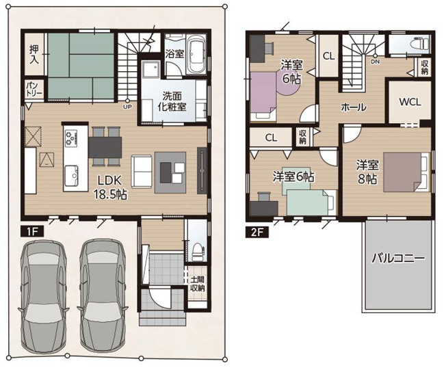 【間取り】 | 高知市鴨部/２号地