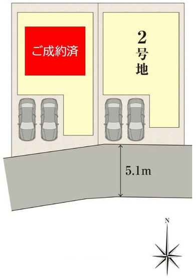 【区画図】 | 高知市鴨部/２号地