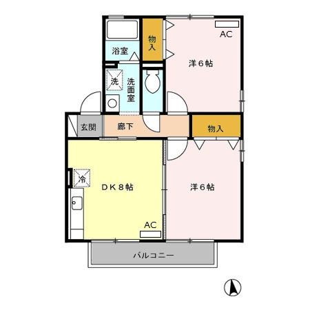 アムール財木屋Ｂの間取り
