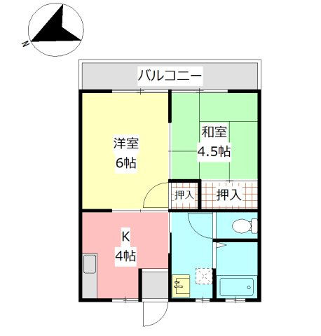 コーポ平岡の間取り