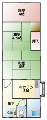 【その他】 | 鹿屋市下祓川町　中古戸建(2棟) | 間取り
1657番1