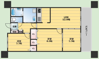 【間取り】 | パークハイツアイリス　1号館