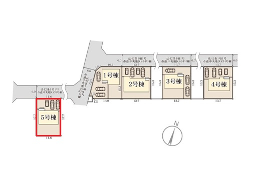 リーブルガーデン  ひたちなか東石川　第13　5の区画図|内覧、気になる他の物件と合わせての現地ご案内も可能です。HPから、またお電話でも、お気軽にお問い合わせください。