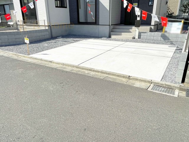 取手市新町7期　新築戸建て　1号棟の駐車場|カースペースは2台お停めいただけます♪