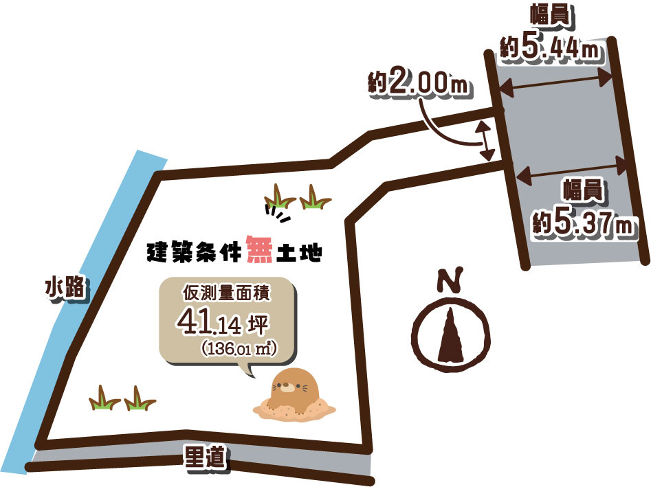 樫原上ノ町　条件無土地の土地図