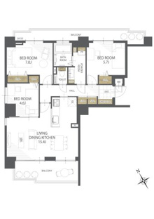 【間取り】ダイアパレス白石南パークヒルズ 