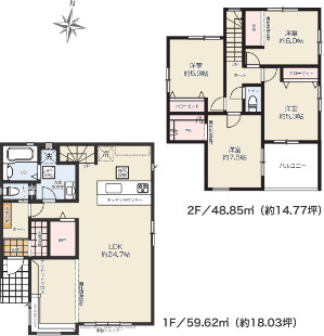 【間取り】 | KEIAI Terrace菊池郡大津町3期　2号棟 | ☆間取り図☆