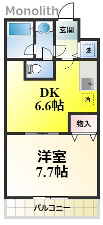 フジパレス式内町Ⅲ番館の間取り
