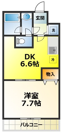 フジパレス式内町Ⅲ番館の間取り