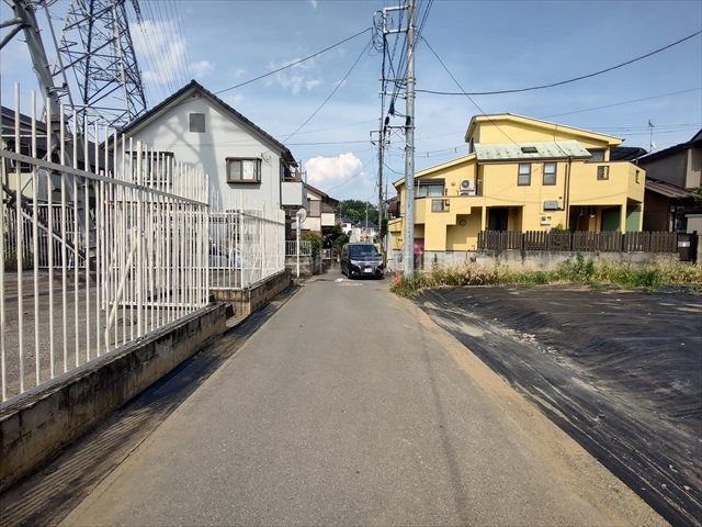 【前面道路含む現地写真】 | 川越市むさし野南　全２区画　B区画 | 都市ガス・本下水