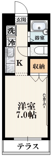 ファミール田中の間取り|□□ガスＫ２口設置可□□