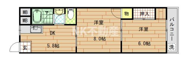 【間取り】 | 日の出コーポ（長瀬賃貸） | 間取りです