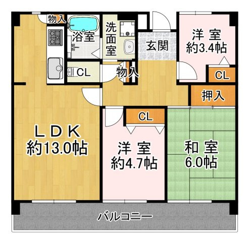 井吹東シティコートの間取り|※間取りが現況と異なる場合は現況を優先します※