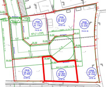 綾部市延町南在家の土地図