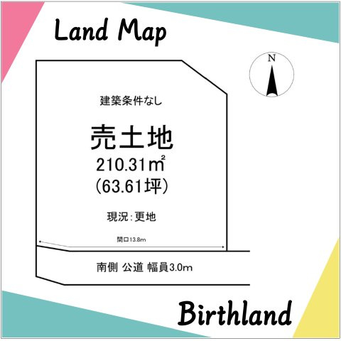 郡山市安積町笹川　全4区画の土地図