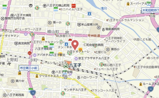 『八王子市マンション』クリオレジタンス八王子ザ・マークス【仲介手数料無料】　八王子市旭町12-16の地図|～仲介手数料無料☆八王子ひなた不動産～クリオレジタンス八王子ザ・マークス