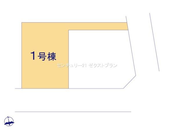 大泉町吉田2期2棟 1号棟の区画図|区画図
