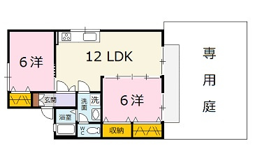 グランディール濱本Bの間取り