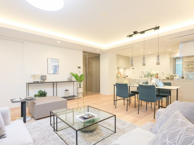 パーク・コート市谷加賀町二丁目の居間・リビング