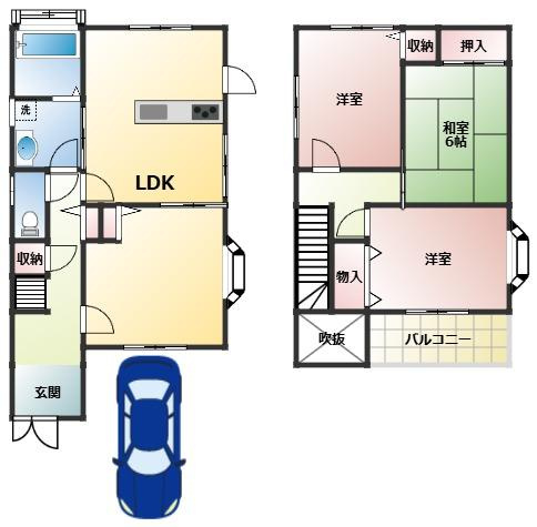 【間取り】 | 堺市中区土塔町　中古戸建