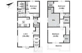 廿日市市阿品４丁目　№35520の間取り|３ＬＤＫ＋納戸
駐車1台可