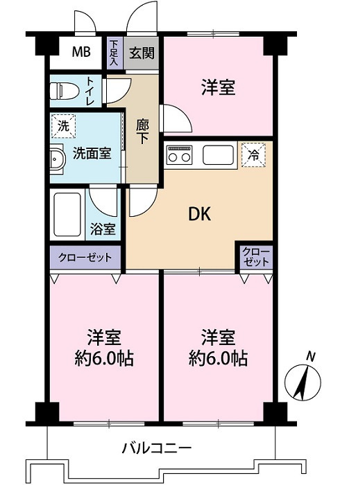 サンライズ東雲B棟の間取り