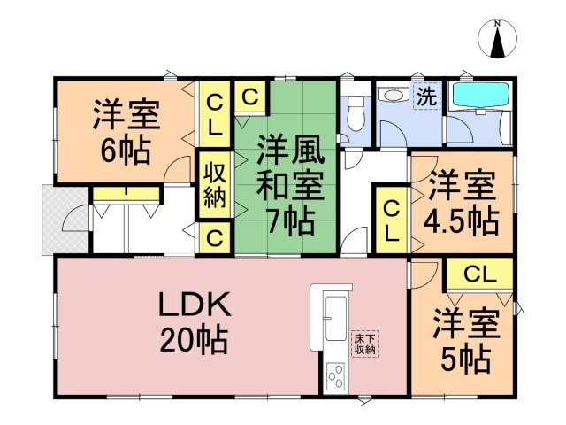 クワイエ　本巣市小柿第２　全３区画分譲の間取り|■３号棟　■ヤマダ不動産　株式会社リライフ　
■夢のマイホーム購入をフルサポートします！