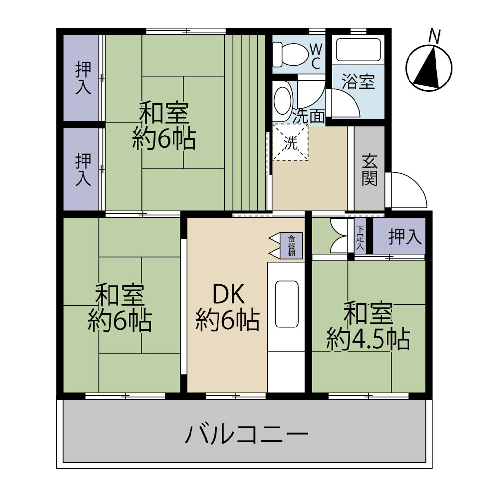 使いやすい間取りです。
