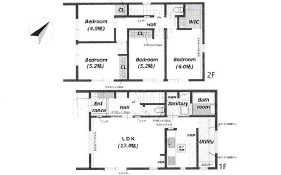 廿日市市宮内字西畑口　№35690の間取り|4ＬＤＫ
駐車2台可