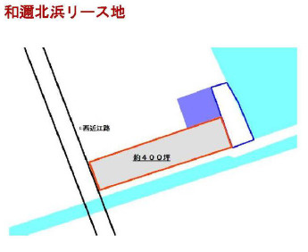 大津市和邇北浜の事業用地の区画図