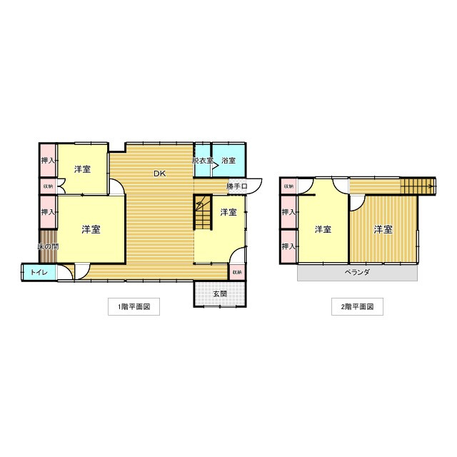 【倉庫併用住宅付き】真岡市掘込　中古住宅の間取り