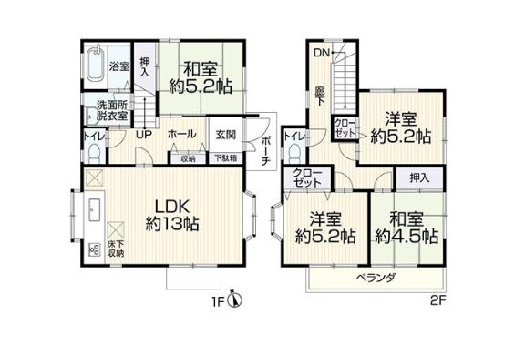 茅ヶ崎市香川4丁目　中古戸建の間取り|間取図「茅ヶ崎市香川4丁目　中古戸建」