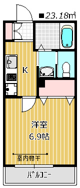 【間取り】 | エルスタンザ船橋 | 設備が充実のお部屋です