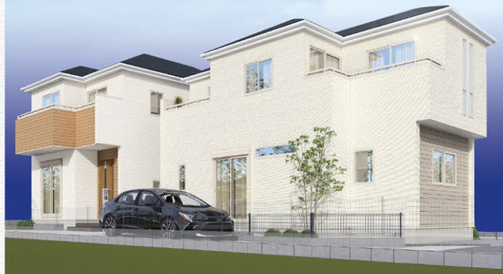 【仲介手数料無料】所沢市花園１４期全２棟２号棟　所沢市の新築なら西武ハウジングの外観パース