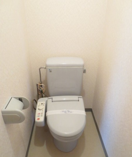 久留米市北野町大城のアパートのトイレ|落ち着いた色調のトイレです