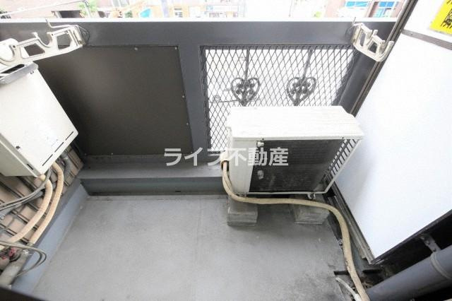 サンシャイン森ノ宮　仲介手数料無料のバルコニー|外からの目が気にならないバルコニーで洗濯物が干せます