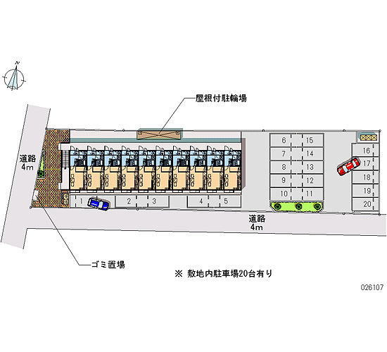 レオパレスルーチェの区画図|画像4