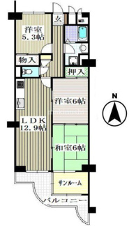 【間取り】 | エバーグリーン金岡2号棟 | 3LDKです。