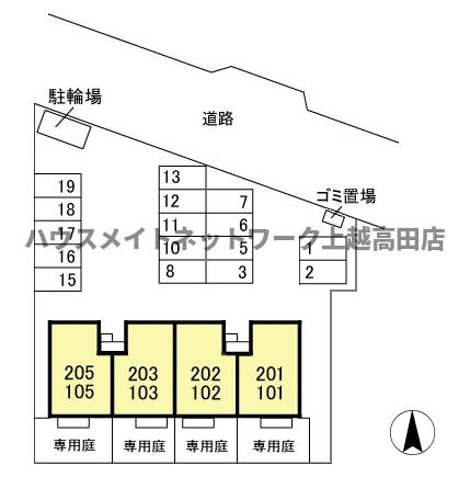 ヴューライラックの区画図|配置図