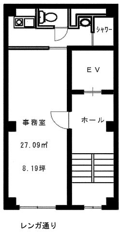 港区新橋５丁目の事務所の間取り