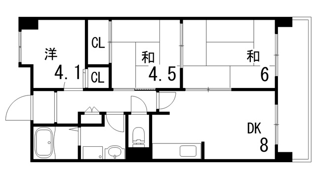 プロスペリテ神戸の間取り
