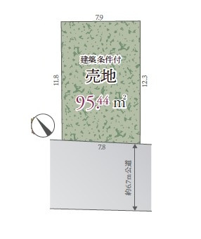 坂戸市千代田売地の土地図