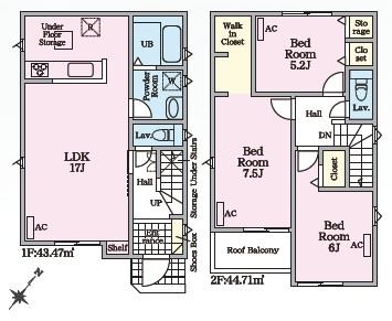 安城里町石橋24-1期　新築分譲住宅　全2棟　1号棟