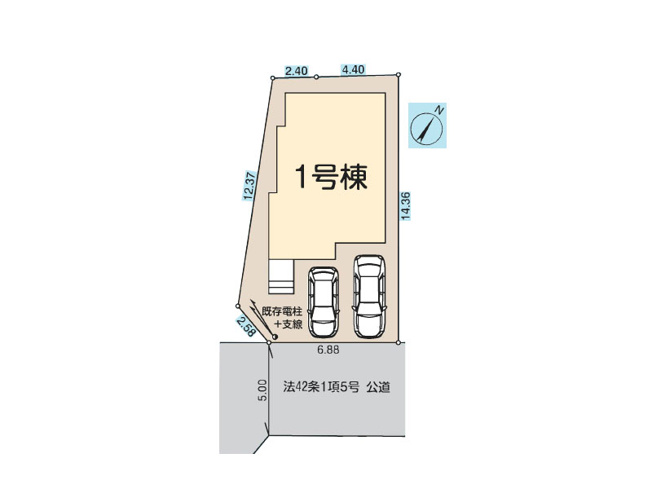 【区画図】 | 川越市扇河岸　新築一戸建住宅　全1棟　(ふじみ野店) | お車並列2台駐車でき、セカンドカーをお持ちの方にもオススメです！(車種による)